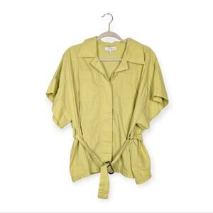 Eudon Choi x RTR Light Green Belted Short Sleeve Top Size 16